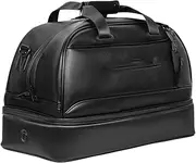 Sports Garment Bag, Garment Bag with Adjustable Strap PU Golf Bag with Multiple Sports Duffle Bag, Gym Bag, Holdall Sports Bag, Black, sports garment bag