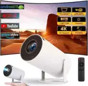 5G 4K Smart Projector HD LED WiFi Bluetooth HDMI USB Android Office Home Theater
