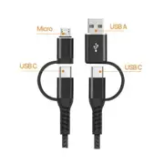 USB C 4-in-1 Nylon Braided 60W Micro USB Cable