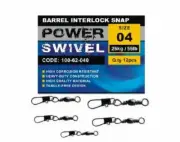 Swivel with Carabiner Barrel Interlock Snap Size 6 Trabucco Blued Fishing