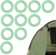 Silicone Rings - Glowing Ring | Luminous Ring | Glow in The Dark Aura Ring | Glow in The Dark Silicone Ring Set | Reusable Camp Tent Pegs Accessories | Ground Stake for Warning