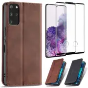 For Samsung Galaxy S20/S20 Plus Leather Wallet Phone Case Cover+Screen Protector