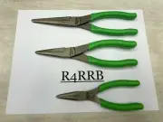 Snap-On Tools USA NEW 3 Piece GREEN Soft Grip Needle Nose Pliers Lot Set