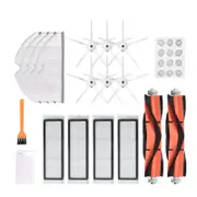 30pcs Replacements for XIAOMI Roborock S6 S5 E35 E2 Vacuum Cleaner Parts Accessories 6*5-arm Side brushes 12*Water Core 4*Filters 4*Rags 2*Roll Brush