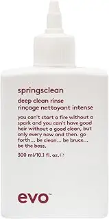 evo Springsclean Shampoo - Deep Cleansing Rinse Shampoo - Gentle Moisturising Natural Shiny Soft Curly & Wavy Hair - 300ml / 10.1fl.oz