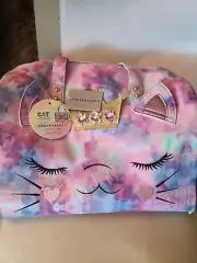 NEW Under One Sky Rainbow Princess Cat Weekend Over Night Bag CROSS BODY