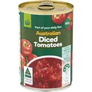 Woolworths Diced Australian Tomatoes 400g