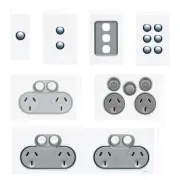 CLIPSAL Saturn LED Light Switch Double Power Point GPO Socket Dimmer