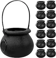 Ipetboom 20pcs Mini Cauldron Kettles: 11x7 Cm Novelty Candy Kettles for Decoration Pot Halloween Black Cauldrons Candy Holder Witches Pot Party Favors