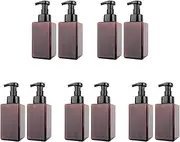 10 Pack Foaming Soap Dispenser 15Oz Refillable Foam Liquid Hand Soap Empty Plastic Pump Bottle Container - Brown 450Ml
