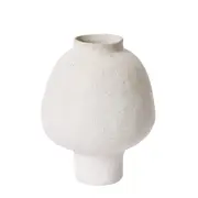[James Lane] Matias Footed Vase Sandy White - 32cm