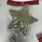 World market Holiday Gold retro star tree topper