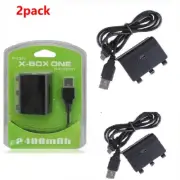 2 x Rechargeable Battery Pack for Xbox One /S Wireless Controller + USB Cable