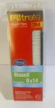 Filtrete 3M Bissell Ultra-Fresh 8" X 14" Vacuum Filter #66838A - NIP