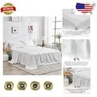 Crisp Percale Organic Cotton Queen Sheet Set with Deep Pocket - Breathable Cool
