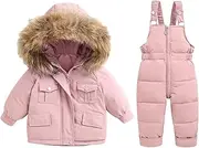 [Tumaron] Girl Snowsuit Snow Pants And Jackets Toddler Winter Kid Clothes Coat