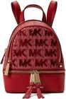 Michael Kors Rhea Zip Extra Small (MINI) Messenger Backpack Crimson w/Sequins