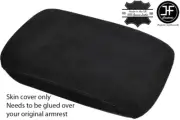 BLACK STITCH REAL SUEDE ARMREST LID COVER FITS LEXUS RX350 RX450h 10-15 (for: Lexus)