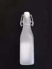 Bormioli Rocco 8 oz Satin Finish (Cloudy) Glass Flip Top Bottle Made in Italy