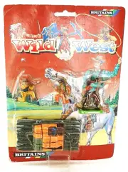 Britains Ltd 1:32 Deetail WILD WEST COWBOYS TRAPPER RAFT Figure Set 7418 MOC`94