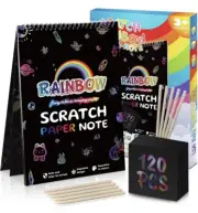 Scratch Art For Kids Rainbow Scratch Paper Gift For Children 130 Sheets DIY
