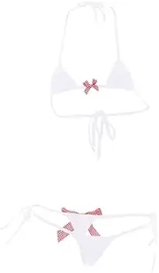 [ABAFIP] Womens Micro Tanning Bikini Kawaiii Japanese Cute Anime Lingerie Set Tiny Bra Thong Panty Bottom Extreme Swimsuit