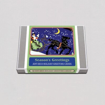 Laughing Elephant brand! Season’s Greetings Art Deco cards box set! Brand New!