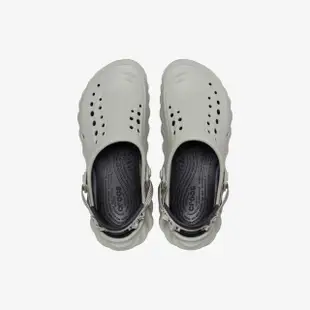 【Crocs】Crocs 卡駱馳 Echo 波波 克駱格 男女鞋(207937 黑 灰)