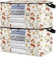 sanluoli 60L 2 Pack Shoe Organizer Under Bed with Reinforced Handles, clear window Closet Organizer Storage Box