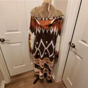 MaxSport super soft hooded Aztec boho coatigan cardigan sweater size large