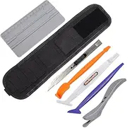 FOSHIO Car Vinyl Wrap Magnetic Wristband Tools Kit Include Adjustable Strap Wrist Band Belt Organizer, Soft Micro Stick Squeegee, Magnet Edged Fold Squeegee, Safety Cutter & Retractable Utility Knife