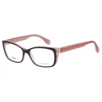 在飛比找Yahoo奇摩購物中心優惠-FENDI 經典LOGO 光學眼鏡(深咖啡色)FF0003