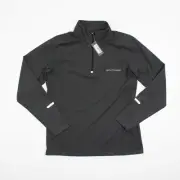 NWT Younique Men's 1/4 Zip Pullover Size Small Black Gray Long Sleeve