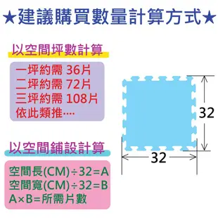 【PMU必美優】 EVA套色巧拼地墊 32x32公分 款式多樣 超商取貨 EVA Mat