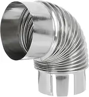 SHINEOFI Stainless Steel Elbow Exhaust for Stove Chimney Flue for Indoor Gas Piping Rv Ventilation Camping Durable Practical Design for Kitchens Bathrooms Greenhouses