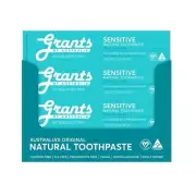 12 x Grants Of Australia Natural Toothpaste Sensitive with Xylitol & Mint 100g