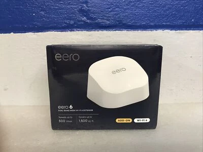 Eero 6 Dual-Band Mesh Wi-Fi 6 Extender Add On Unit Q010111 New Factory Sealed