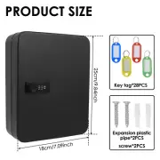 Key Safe Resettable 3 Digit Combination Safe Key Box Large Capacity Key qiLwa