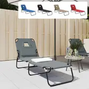 Sun Lounger Folding Day Bed Outdoor Chaise Lounge Bed Oxford Fabric vidaXL