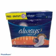 Always Maxi Overnight Pads Size 4 with Flexi-Wings 26 Count
