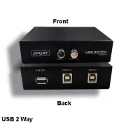 2 Way USB 2.0 1xA to 2xB Port Manual Data Switch Box Printer Data Scanner HDD