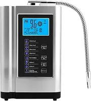 [Alkadrops] Water Ionizer, Purifier Machine PH 3.5-10.5, Up to -500mV ORP, 6000L Filter, 7 Settings, Auto-Clean, Intelligent Voice (Silver)