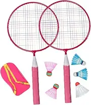 SUPVOX Training Badminton Racket Set for Boys and Girls 1 Set Material Eye-catching Design