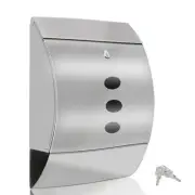 Stainless Steel Mailbox Large Capacity Wall-Mount Locking with Key Mailboxeswith