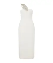 One-shoulder dress UK8,UK12 white and silver