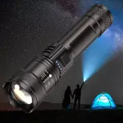 1200mah Telescopic Zoom LED Flashlight Super Bright Lamps Torch USB New~