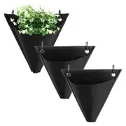 3PCS Wall Planters Vertical Garden Planter Wall Hanging Planter Pockets Triangle Growing Bags for Outdoor Indoor