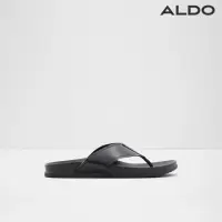 在飛比找momo購物網優惠-【ALDO】素色百搭夾趾涼鞋-男鞋(黑色)