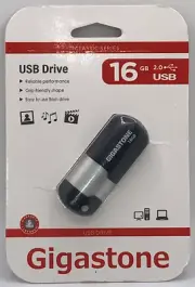 Gigastone GS-Z16GCNBL-R 16GB Black USB 2.0 Sliding Capless Flash Drive