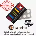 CAFETTO CINO CLEANO CLEANING TABLETS Espresso Coffee Machine Cleaner 8 Tablet AU